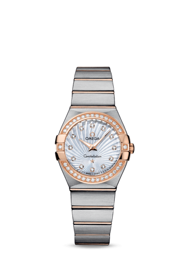 Omega Constellation Quartz 27 Brushed Stainless Steel / Red Gold / Diamond / MOP Supernova